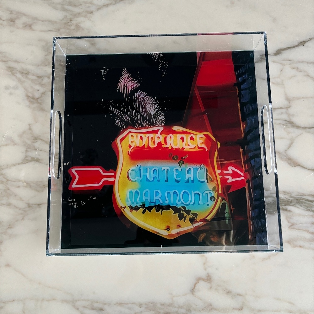 Chateau Marmont Sign Plexiglass Tray